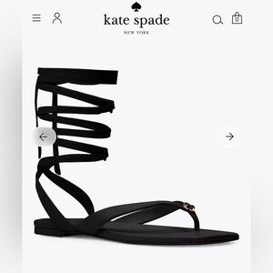 NEW Womens Kate Spade Flower Gladiator Sandals - Black US 7.5